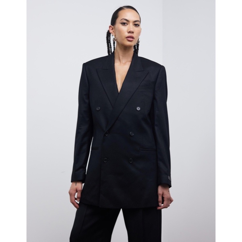NWT EYTYS Milo Blazer in Black Oversized Boxy Minimalist Sophisticated Business - Picture 2 of 10